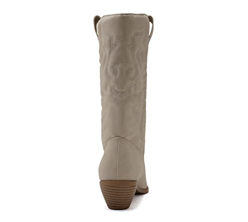 White Knee-High Cowboy Boots