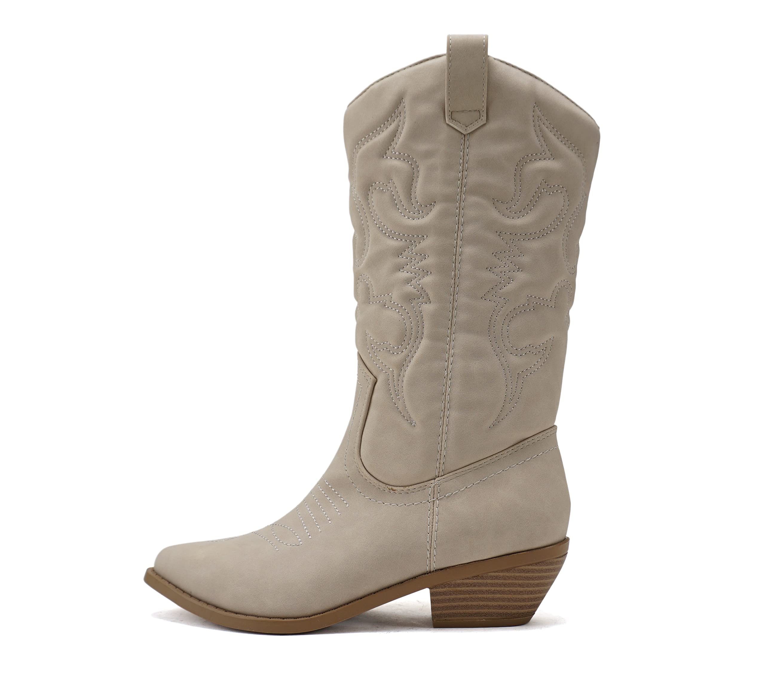 White Knee-High Cowboy Boots