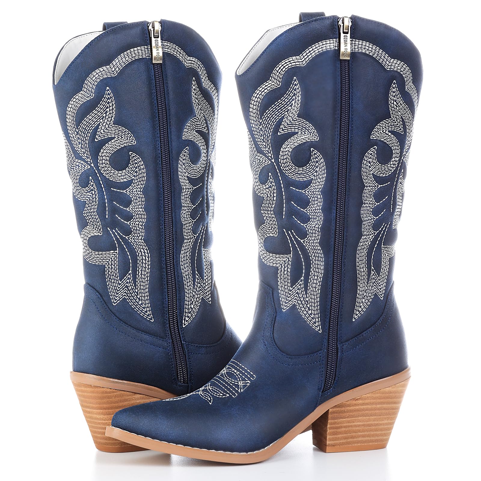 Women's Embroidered Retro Cowboy Boots